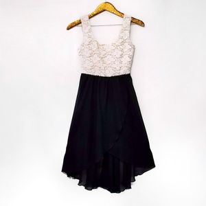 Lily Rose High-Low Cream Lace Tank Dress